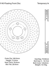 Centric Premium High Carbon Alloy Brake Rotor 125.34140                                     - 125.34140 - Image 2