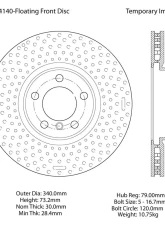 Centric Premium High Carbon Alloy Brake Rotor 125.34140                                     - 125.34140 - Image 2