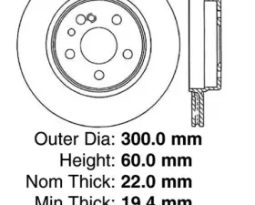 Centric Premium High Carbon Alloy Brake Rotor 125.35024