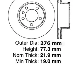 Centric Premium High Carbon Alloy Brake Rotor 125.35072