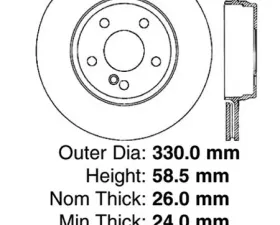 Centric Premium High Carbon Alloy Brake Rotor 125.35076