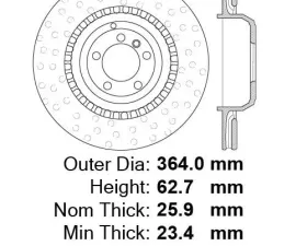 Centric Premium High Carbon Alloy Brake Rotor 125.35105