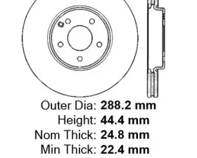 Centric Premium High Carbon Alloy Brake Rotor 125.35114