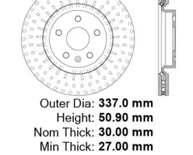 Centric Premium High Carbon Alloy Brake Rotor 125.38024
