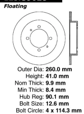 Centric Premium High Carbon Alloy Brake Rotor 125.39028                                     - 125.39028 - Image 2