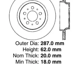 Centric Premium High Carbon Alloy Brake Rotor 125.39031