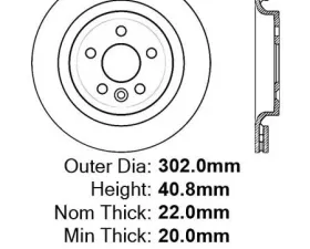 Centric Premium High Carbon Alloy Brake Rotor 125.39045