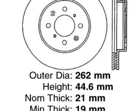 Centric Premium High Carbon Alloy Brake Rotor 125.40021