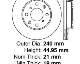Centric Premium High Carbon Alloy Brake Rotor 125.40023