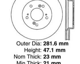Centric Premium High Carbon Alloy Brake Rotor 125.40026