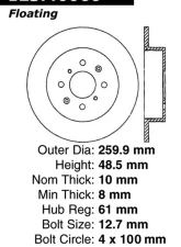 Centric Premium High Carbon Alloy Brake Rotor 125.40060                                     - 125.40060 - Image 2