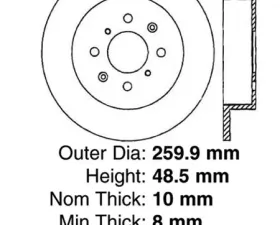 Centric Premium High Carbon Alloy Brake Rotor 125.40060