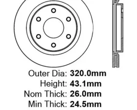 Centric Premium High Carbon Alloy Brake Rotor 125.42090
