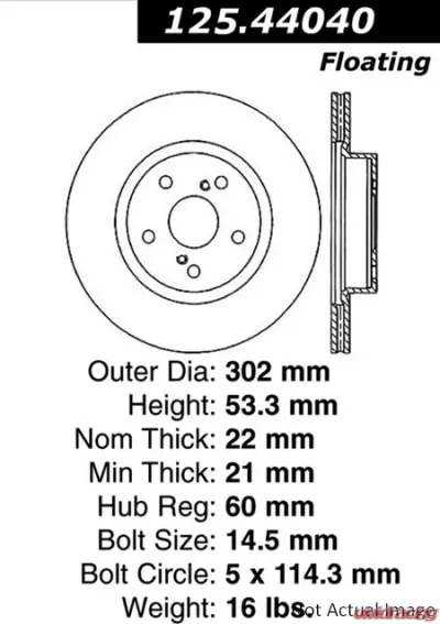 Centric Premium High Carbon Alloy Brake Rotor 125.44040 - 125.44040