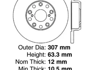 Centric Premium High Carbon Alloy Brake Rotor 125.44090