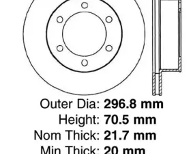Centric Premium High Carbon Alloy Brake Rotor 125.44109