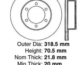 Centric Premium High Carbon Alloy Brake Rotor 125.44112