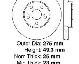 Centric Premium High Carbon Alloy Brake Rotor 125.44114