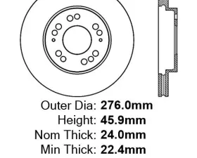 Centric Premium High Carbon Alloy Brake Rotor 125.46032