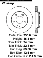 Centric Premium High Carbon Alloy Brake Rotor 125.46042                                     - 125.46042 - Image 2