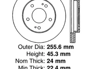 Centric Premium High Carbon Alloy Brake Rotor 125.46042
