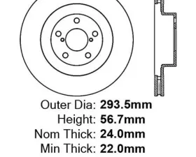 Centric Premium High Carbon Alloy Brake Rotor 125.47018
