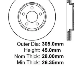Centric Premium High Carbon Alloy Brake Rotor 125.61072
