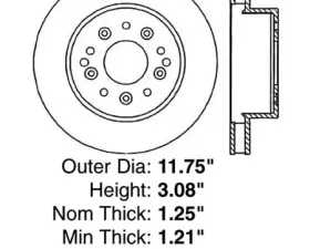 Centric Premium High Carbon Alloy Brake Rotor 125.62007