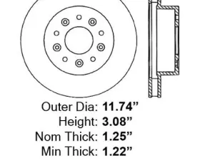 Centric Premium High Carbon Alloy Brake Rotor 125.62010