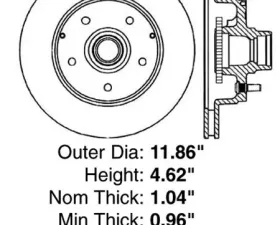 Centric Premium High Carbon Alloy Brake Rotor 125.62035
