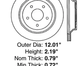 Centric Premium High Carbon Alloy Brake Rotor 125.62040