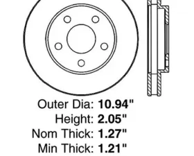 Centric Premium High Carbon Alloy Brake Rotor 125.62050