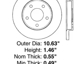 Centric Premium High Carbon Alloy Brake Rotor 125.62074