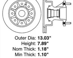 Centric Premium High Carbon Alloy Brake Rotor 125.65042