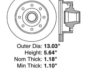Centric Premium High Carbon Alloy Brake Rotor 125.65046