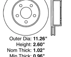 Centric Premium High Carbon Alloy Brake Rotor 125.65054