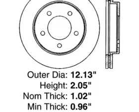 Centric Premium High Carbon Alloy Brake Rotor 125.65057