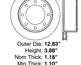 Centric Premium High Carbon Alloy Brake Rotor 125.65071