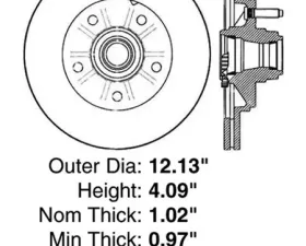 Centric Premium High Carbon Alloy Brake Rotor 125.65080