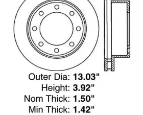 Centric Premium High Carbon Alloy Brake Rotor 125.65086