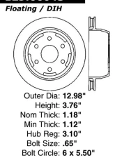 Centric Parts Premium High Carbon Alloy Brake Rotor 125.66045                                     - 125.66045 - Image 2