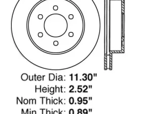 Centric Premium High Carbon Alloy Brake Rotor 125.67038