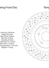 Centric Premium OE Style Drilled  Brake Rotor 128.35052                                     - 128.35052 - Image 2