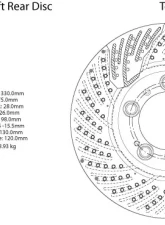 Centric Premium OE Style Drilled  Brake Rotor 128.37086                                     - 128.37086 - Image 2