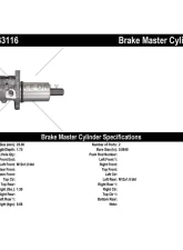Centric Premium Brake Master Cylinder 130.33116                                     - 130.33116 - Image 2