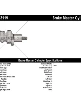 Centric Premium Brake Master Cylinder 130.33119                                     - 130.33119 - Image 2