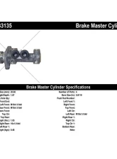 Centric Premium Brake Master Cylinder 130.33135                                     - 130.33135 - Image 2