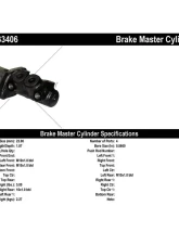 Centric Premium Brake Master Cylinder 130.33406                                     - 130.33406 - Image 2