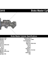 Centric Premium Brake Master Cylinder 130.33418                                     - 130.33418 - Image 2