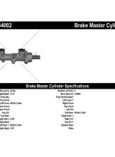 Centric Premium Brake Master Cylinder 130.34002                                     - 130.34002 - Image 2